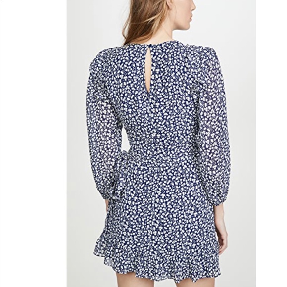 Reformation Quest Soho Blue Floral Dress Size 2 - Picture 3 of 16